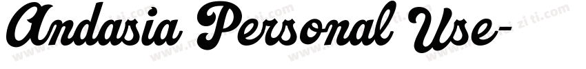 Andasia Personal Use字体转换